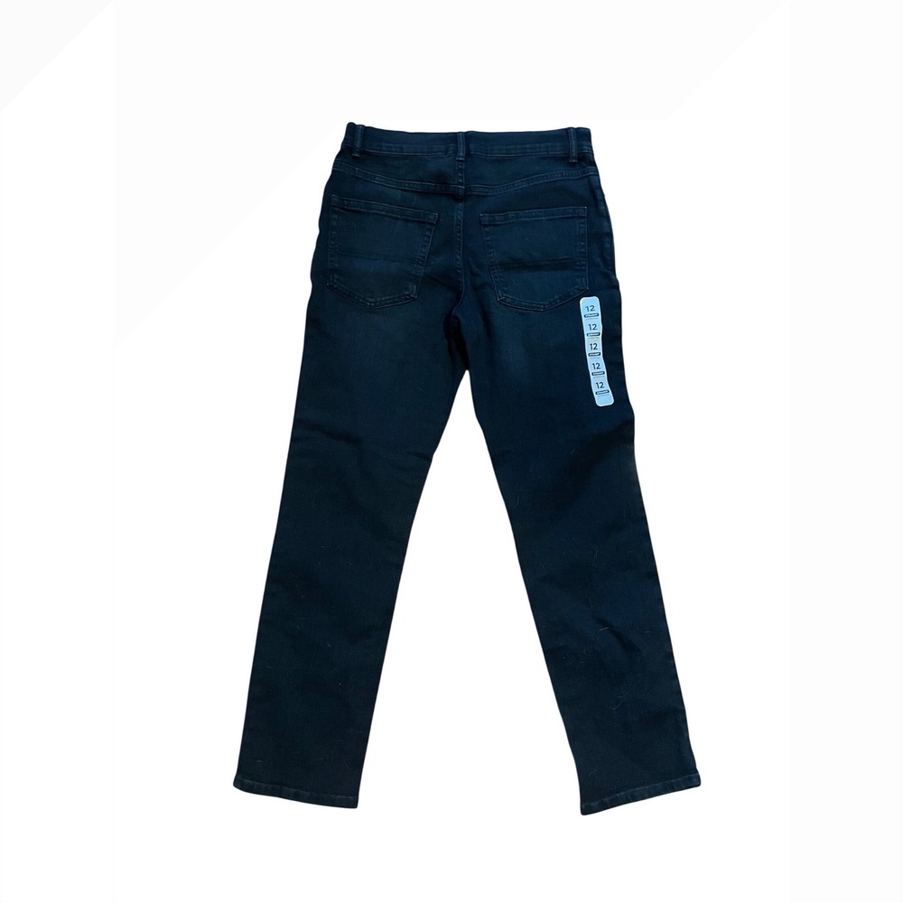 The‎ Children's Place Boys Black Straight Leg Stretch Jeans Size 12 NWT